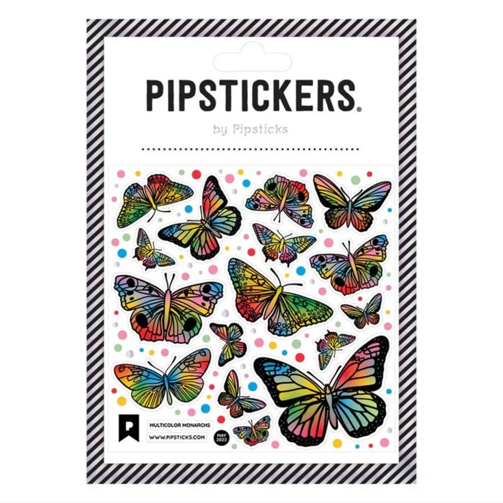 Pipsticks, Stickers, Art & School, 4"x4", Multicolor Monarchs, 895734